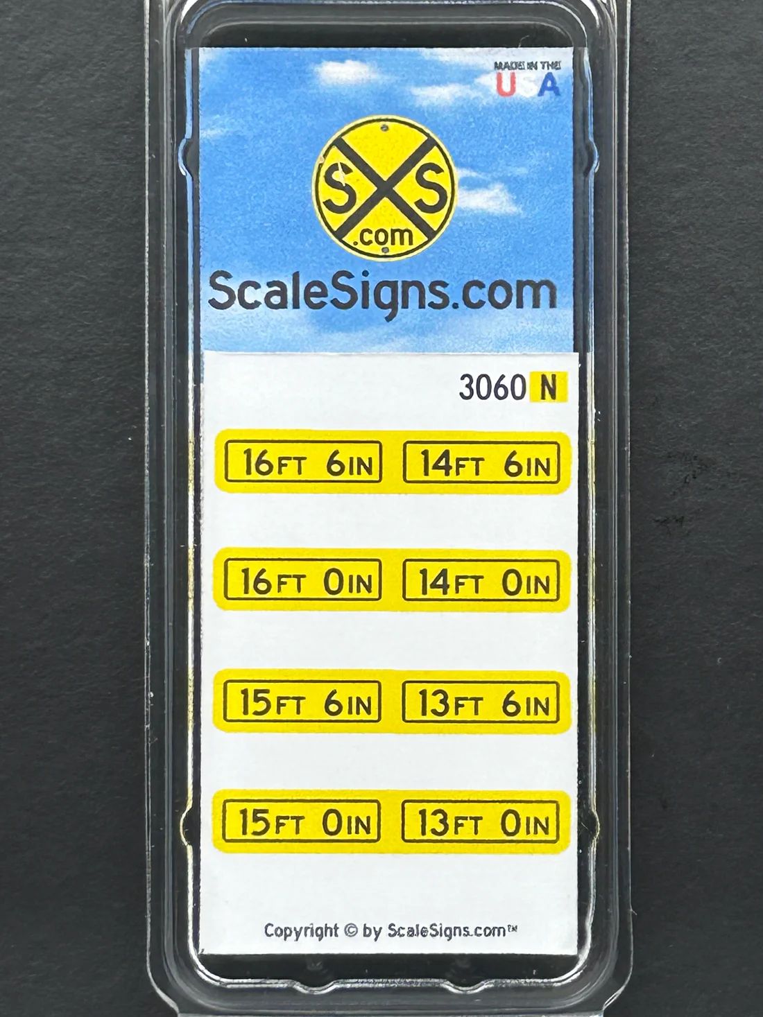 Scale Signs N Scale Low Clearances Sign | Marty's Train Shed